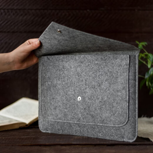 Чохол-конверт з повсті Gmakin Grey для MacBook Air 13 