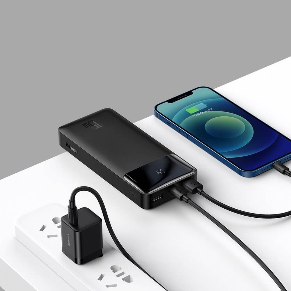 Купити Power Bank Baseus Bipow Digital Display Power Bank Black 20000mAh 15W у Києві