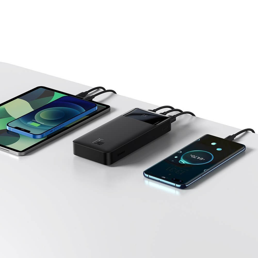 Ціна зовнішнього акумулятора Baseus Bipow Digital Display Power Bank Black 20000mAh 15W у Києві, Україні
