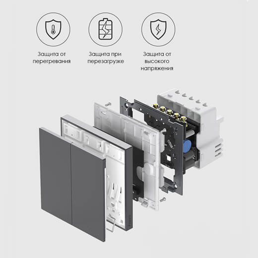 Розумний дистанційний вимикач Xiaomi Aqara Smart Wall Switch H1 Pro One Gang (одинарний) Apple HomeKit