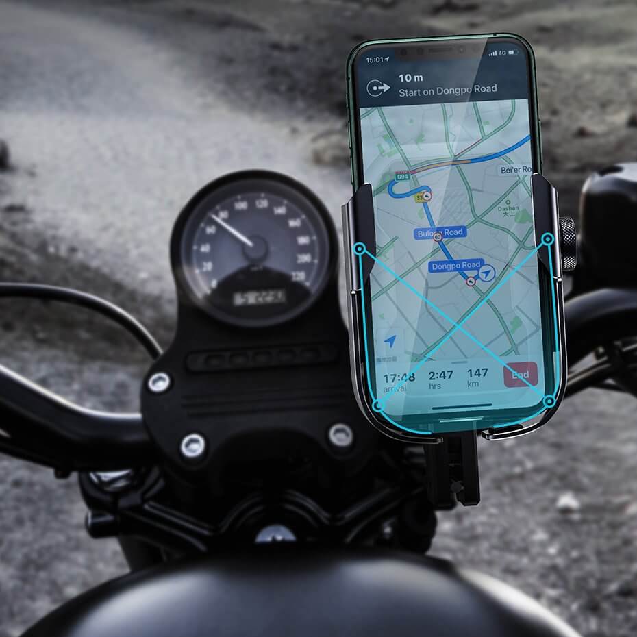 Купити новий велоутримувач Baseus Armor Motorcycle Holder Black для iPhone | телефону за низькою ціною