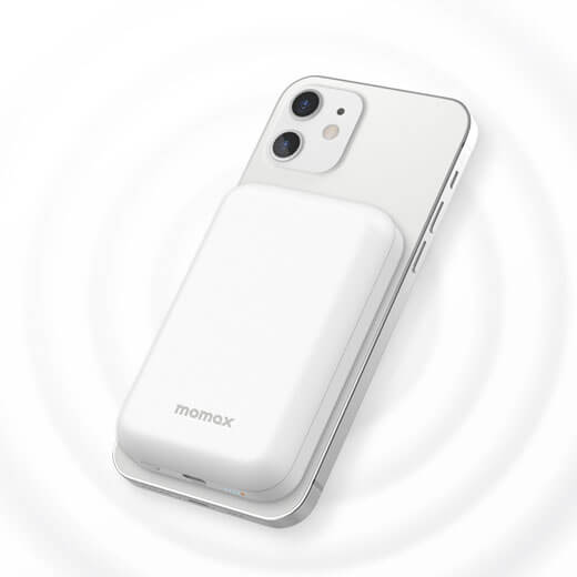 Внeшний aккумулятoр c бecпрoвoднoй зарядкой Momax Q.MAG Power 5000mAh для iPhone 13 | 12