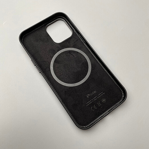 Шкіряний чохол iLoungeMax Genuine Leather Case MagSafe Black для iPhone 12 Pro Max ОЕМ