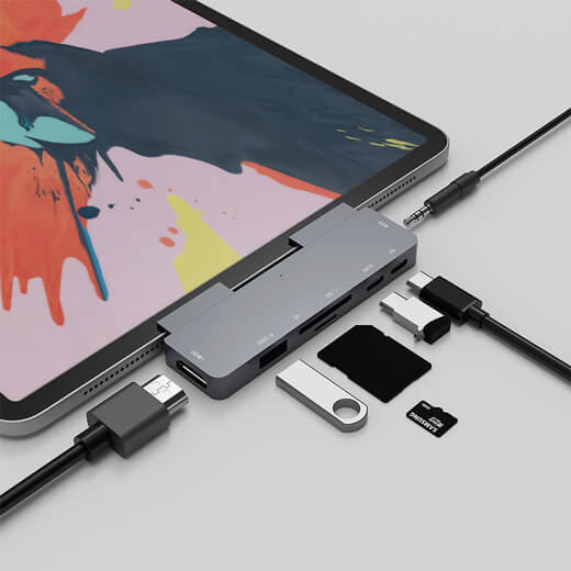 Універсальний хаб USB-C oneLounge 1Drive Pro 7-in-1 для iPad Pro | Air