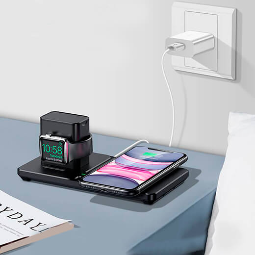 Бездротова зарядка ESR HaloLock Wireless Charging Station 2 in 1 MagSafe для iPhone | Apple Watch