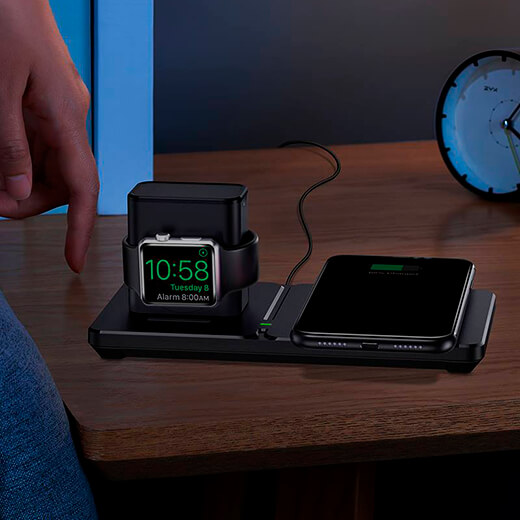 Бездротова зарядка ESR HaloLock Wireless Charging Station 2 in 1 MagSafe для iPhone | Apple Watch