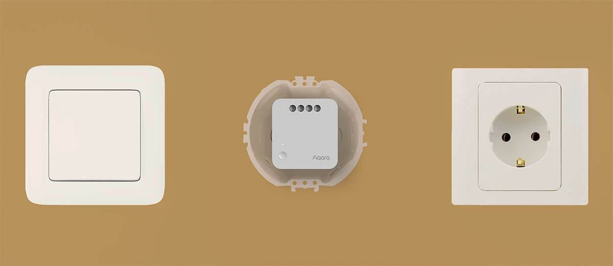 Умное одноканальное беспроводное реле без нейтрали Aqara Single Switch Module T1 (No Neutral) HomeKit