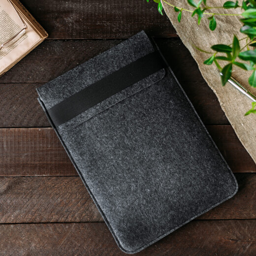 Чохол-карман з повсті з гумкою Gmakin Grey для MacBook Air 13 