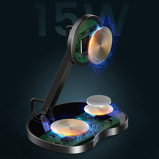 Док-станція MagSafe iLoungeMax 3 in 1 Wireless Charger 15W для iPhone | AirPod | Apple Watch