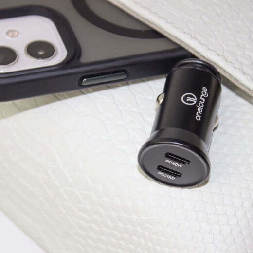 Автомобільна зарядка oneLounge 1Power PD 40W 2x USB-C Дизайн