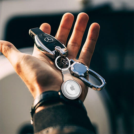 Силіконовий брелок з кільцем iLoungeMax Silicone Case Transparent для AirTag
