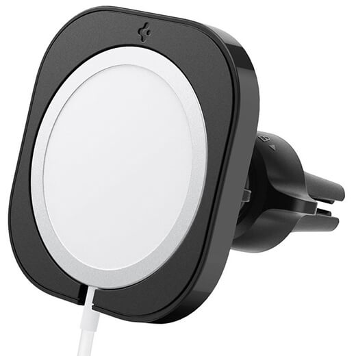 Магнітний автотримач MagSafe Spigen MagFit Black для iPhone 12 | iPhone 13 
