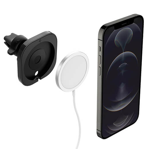Магнітний автотримач MagSafe Spigen MagFit Black для iPhone 12 | iPhone 13 Дизайн