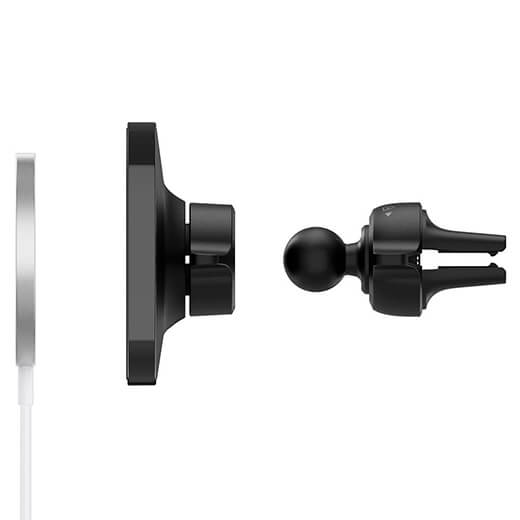 Магнітний автотримач MagSafe Spigen MagFit Black для iPhone 12 | iPhone 13 Шарнірне з'єднання