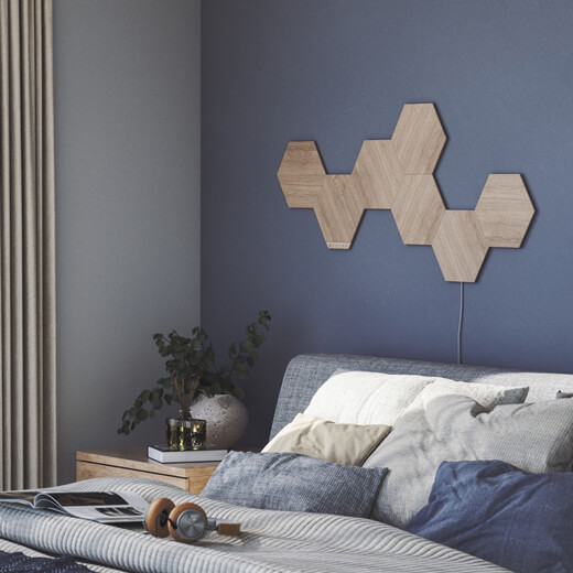 Додаткові модулі Nanoleaf Elements Wood Look Hexagons Starter Kit Apple HomeKit (3 модуля)