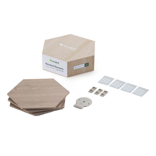 Додаткові модулі Nanoleaf Elements Wood Look Hexagons Starter Kit Apple HomeKit (3 модуля)